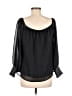 WAYF 100% Polyester Black Long Sleeve Blouse Size M - photo 2