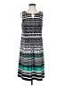 Perceptions Graphic Teal Casual Dress Size S - photo 1