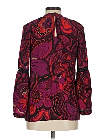 Trina Turk Long Sleeve Silk Top (view 2)