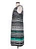 Perceptions Graphic Teal Casual Dress Size S - photo 5