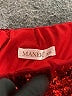 Maner 100% Polyester Red Formal Skirt Size XXL - photo 4