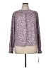 Democracy Print Purple Long Sleeve Blouse Size XL - photo 1