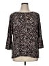 Ellen Tracy Print Black 3/4 Sleeve Blouse Size XL - photo 1