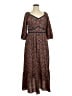 BLOOMCHIC Paisley Floral Brown Casual Dress Size 14 - 16 - photo 1
