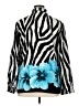 Sag Harbor 100% Polyester Animal Print Blue Long Sleeve Blouse Size 14 - photo 2