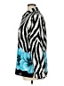 Sag Harbor 100% Polyester Animal Print Blue Long Sleeve Blouse Size 14 - photo 5