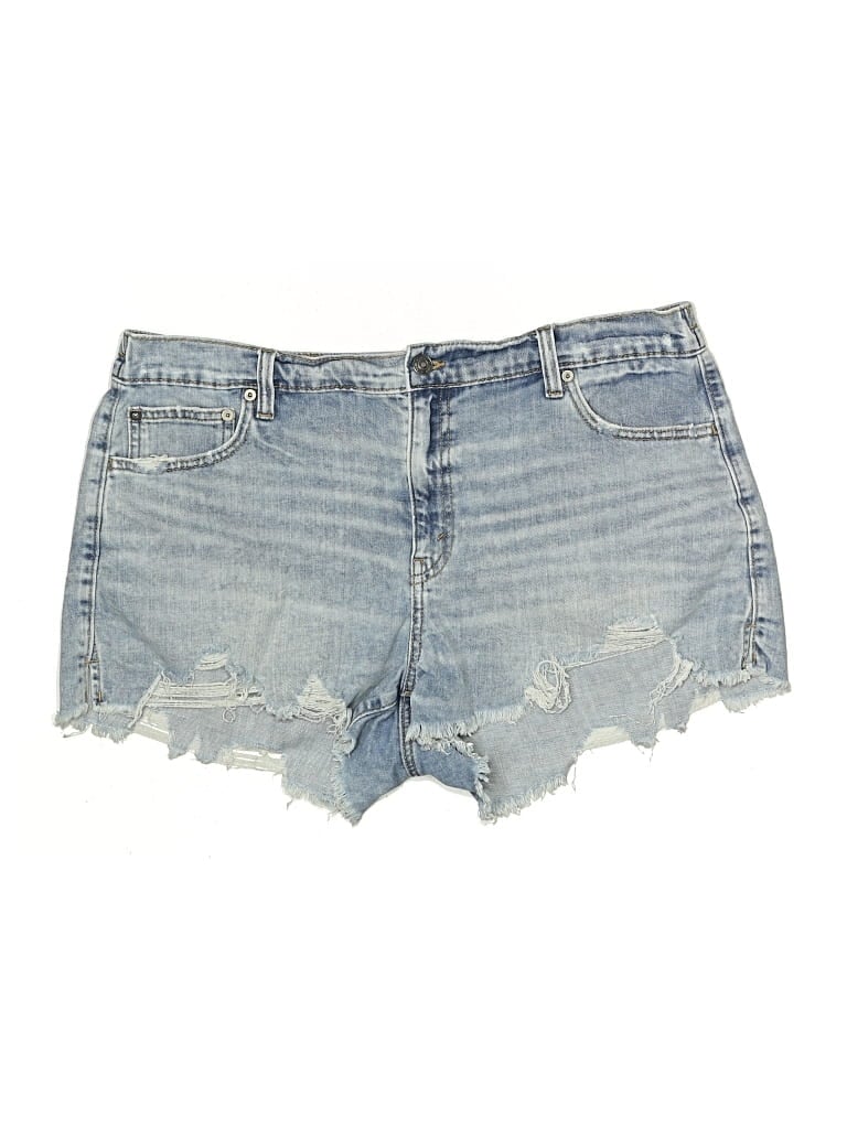 Pre-owned Aerie Denim Shorts In Blue