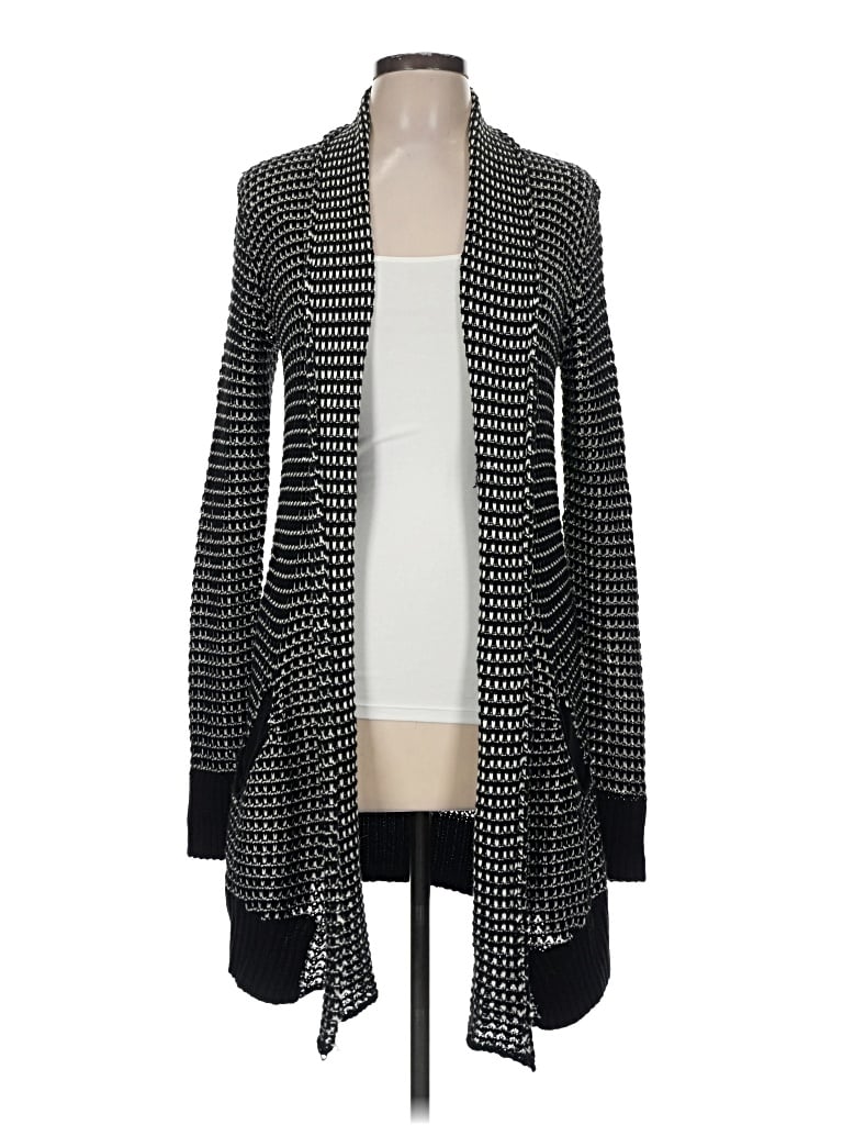 Pre-owned Wilfred Silk Cardigan Sweater In Black