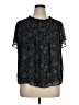 Torrid 100% Polyester Stars Black Short Sleeve Blouse Size 1X Plus (1) - photo 1