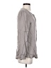 Repeat Cashmere Gray Long Sleeve Silk Top Size XXS - photo 4