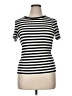 On 34th Stripes Black Short Sleeve Turtleneck Size XL - photo 1