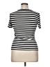 On 34th Stripes Black Short Sleeve Turtleneck Size XL - photo 2