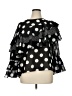 Cato 100% Polyester Polka Dots Black 3/4 Sleeve Blouse Size XL - photo 1