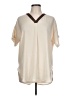 Lyssé 100% Polyester Ivory Short Sleeve Blouse Size L - photo 1