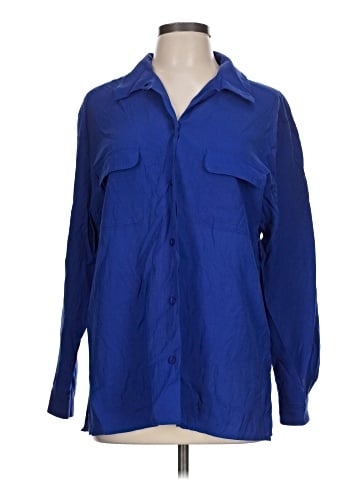Karen Scott Long Sleeve Button-Down Shirt (view 1)