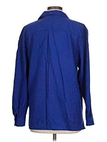 Karen Scott Long Sleeve Button-Down Shirt (view 2)