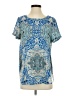Olivaceous 100% Polyester Blue Short Sleeve Blouse Size S - photo 1