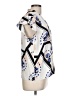 Nine West 100% Polyester Print Ivory Short Sleeve Blouse Size L - photo 4