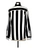 DKNY 100% Polyester Stripes Silver Long Sleeve Blouse Size M - photo 2