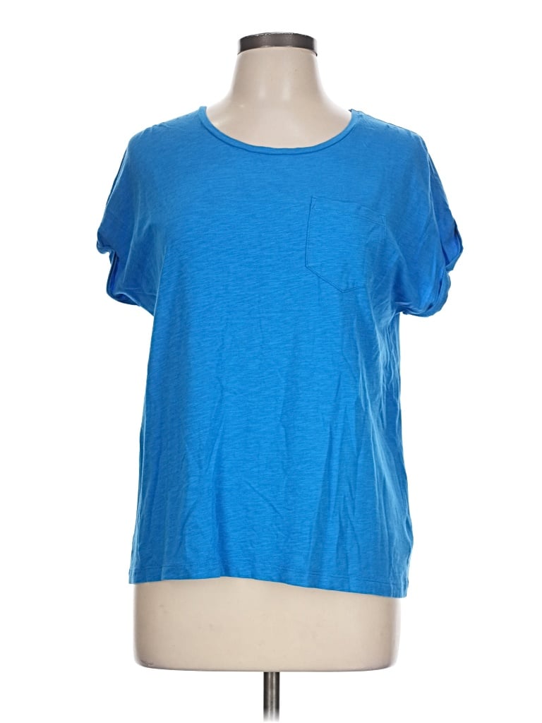 Pre-owned Max Studio Short Sleeve T-shirt In Blue