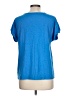 Max Studio Solid Blue Short Sleeve T-Shirt Size L - photo 2