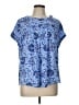 Ann Taylor LOFT Outlet 100% Rayon Blue Short Sleeve Blouse Size L - photo 1