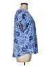 Ann Taylor LOFT Outlet 100% Rayon Blue Short Sleeve Blouse Size L - photo 4