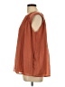 Zac & Rachel 100% Polyester Orange Sleeveless Blouse Size L - photo 5