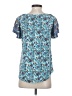 Shein 100% Viscose Blue Short Sleeve Henley Size 4 - photo 2