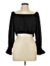 Unbranded 100% Polyester Black 3/4 Sleeve Blouse Size L - photo 1