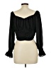 Unbranded 100% Polyester Black 3/4 Sleeve Blouse Size L - photo 2