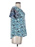 Shein 100% Viscose Blue Short Sleeve Henley Size 4 - photo 4