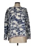 Max Studio 100% Polyester Print Blue Long Sleeve Blouse Size L (estimated) - photo 1