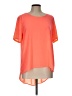 Lush Color Block Orange Short Sleeve Blouse Size L - photo 1