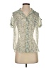 BCBGeneration 100% Polyester Floral Ivory Short Sleeve Blouse Size S - photo 1