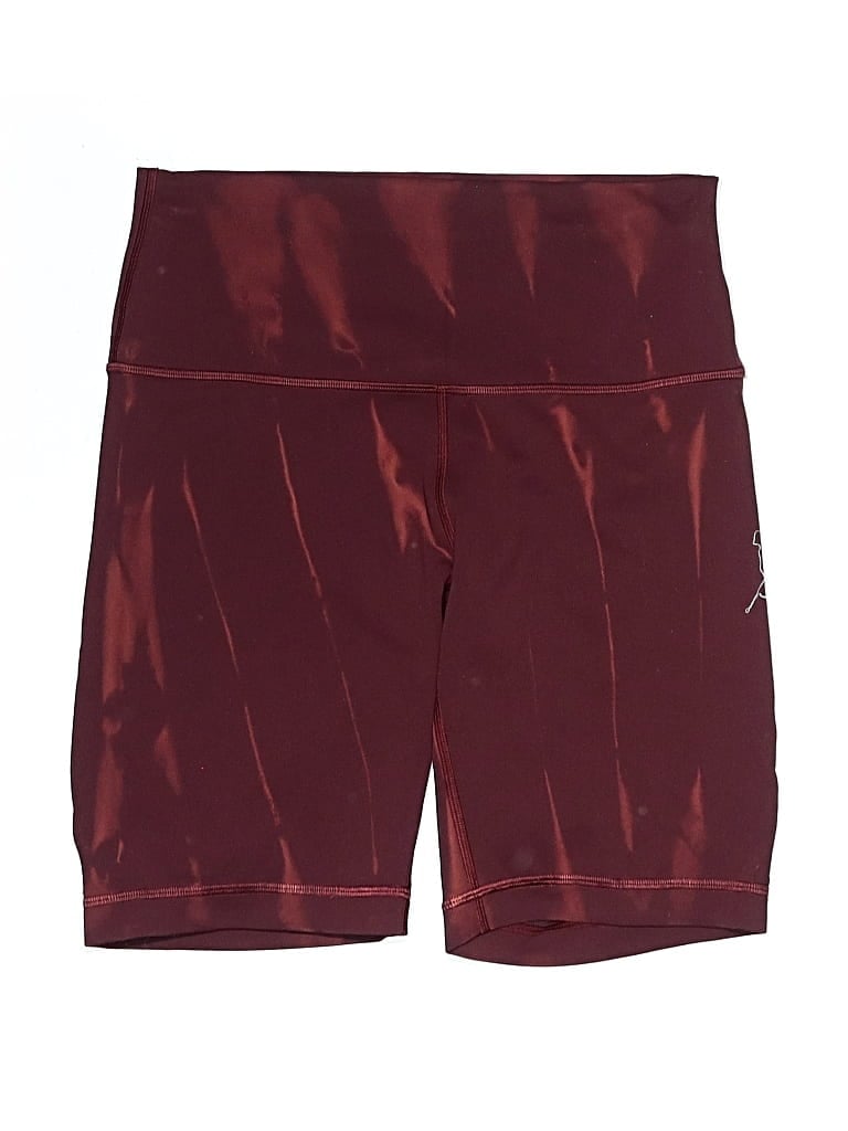 Pre-owned Lululemon Athletica Athletic Shorts In Burgundy