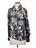 Lanhtropy Print Blue Long Sleeve Blouse Size S - photo 1