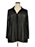Coco & Shay Metallic Black Long Sleeve Blouse Size 3X - photo 1