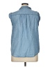 Ann Taylor LOFT Blue Sleeveless Button-Down Shirt Size XL - photo 2