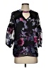 Daniel Rainn Floral Black 3/4 Sleeve Blouse Size XS - photo 1