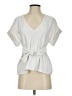 Express Outlet Ivory Short Sleeve Blouse Size XS - photo 1