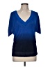 Chico's 100% Rayon Blue Short Sleeve Top Size Med (1) - photo 1