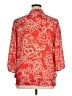 Zac & Rachel 100% Polyester Paisley Red 3/4 Sleeve Blouse Size XL - photo 2
