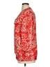 Zac & Rachel 100% Polyester Paisley Red 3/4 Sleeve Blouse Size XL - photo 5