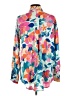 Q2 100% Recycled Polyester Floral Pink Long Sleeve Blouse Size L - photo 2