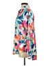 Q2 100% Recycled Polyester Floral Pink Long Sleeve Blouse Size L - photo 5
