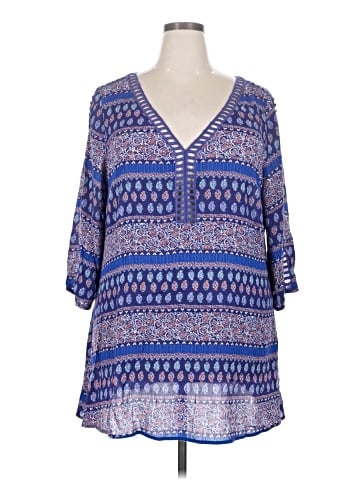 En Creme 3/4 Sleeve Blouse (view 1)