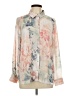 Rose + Olive 100% Polyester Floral Ivory Long Sleeve Blouse Size L - photo 1