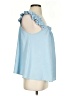 Unbranded 100% Polyester Blue Sleeveless Blouse Size S - photo 4