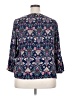 St. John's Bay 100% Rayon Blue 3/4 Sleeve Blouse Size XXL - photo 2